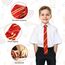 Aomig Zauberer Krawatte Kostüm für Jungen Mädchen, Cosplay Krawatte für Kinder Cosplay Fasching Karneval Halloween Party Kostüme Accessoires Set(Rot)