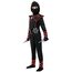 Spooktacular Creations Jungen Ninja Kostüm für Kinder mit Ninja Dolchen und Wurfsternen, Halloween Dress Up Party Karneval (L, red)