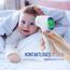 Fieberthermometer kontaktlos für Babys Kinder und Erwachsene, Infrarot-Stirnthermometer mit Fieberalarm, LCD-Display, sofortige genaue Messwerte, Weiß_Blau