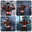 Aomig Ninja Kostüm Set für Kinder - 13-Teiliges Kinderkostüm, Anzug für Jungen und Mädchen, Zubehör für Halloween, Verkleidung, Karneval, Party, Cosplay - Rot Schwarz