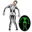 Spooktacular Creations Kinder Skelettkostüm, Unisex Glühen im dunklen Skelett-Overall mit Handschuhen für Jungen, Mädchen Halloween, Rollenspiel, Cosplay-Party-M