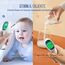 Fieberthermometer kontaktlos für Babys Kinder und Erwachsene, Infrarot-Stirnthermometer mit Fieberalarm, LCD-Display, sofortige genaue Messwerte, Weiß_Blau