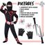 Spooktacular Creations Jungen Ninja Kostüm für Kinder mit Ninja Dolchen und Wurfsternen, Halloween Dress Up Party Karneval