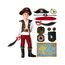 Spooktacular Creations Piratenkostüm für Jungen, klassisches braunes Piraten-Outfit-Deluxe-Set mit Spielzeugzubehör für Kleinkinder, Halloween, Rollenspiel-Mottoparty (Mittel, 8–10 Jahre)