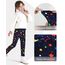 Adorel Mädchen Winter Leggings Gefüttert Warm Bunt Dicke Thermohosen 2er-Pack Bunte Punkte & Bunte Sterne 122-128 (Herstellergröße 130)