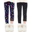 Domee Mädchen Leggings Gefüttert Thermoleggings Winter Warme Hosen 2er-Pack Sterne und Punkte 134-140 (Herstellergröße 140)