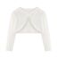 Adorel Mädchen Cardigan Festlich Langarm Rundhalsauschnitt Bolero Strickjacke Cremeweiß 8-10 Jahre (Herstellergröße 140)
