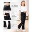Adorel Mädchen Schlaghosen Bootcut Schlag Sport Leggings mit Taschen Yogahosen Schwarz 134-140 EU (Herstellergröße 140)