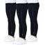 Charmi Mädchen Leggings Sport Baumwoll Hosen 3er-Pack Schwarz 164-170 (Herstellergröße 170)