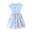 Renholin Kleider Shine Sommer Kleid Kurzarm Gefrorene Eiskönigin Prinzessin EIS Prinzessin Mädchen Kinder Party Rock