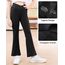 Adorel Mädchen Schlaghosen Bootcut Schlag Sport Leggings mit Taschen Yogahosen Schwarz 134-140 EU (Herstellergröße 140)