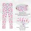 LiKing Kinder Mädchen Leggings Hosen Blumenmuster Stretch aus Baumwolle 4539-B-122/128-3