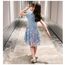 Renholin Kleider Shine Sommer Kleid Kurzarm Gefrorene Eiskönigin Prinzessin EIS Prinzessin Mädchen Kinder Party Rock