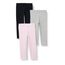 Amazon Essentials Mädchen Leggings, 3er-Pack, Grau Meliert/Hellrosa/Schwarz, 6-7 Jahre