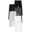 Amazon Essentials Mädchen Leggings, 5er-Pack, Hellgrau/Kohlegrau/Schwarz/Weiß, 6-7 Jahre