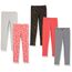 Amazon Essentials Mädchen Leggings, 5er-Pack, Grau/Orange/Pfirsich Blattmuster/Schwarz Sterne/Weiß Streifen, 4 Jahre