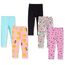 Amazon Essentials Mädchen Leggings, 5er-Pack, Aquablau/Hellrosa Früchte/Purpur Muscheln/Rosa/Schwarz, 3 Jahre