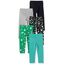 Amazon Essentials Mädchen Leggings, 5er-Pack, Floral/Grau/Grün Bonbon/Schwarz/Türkisblau Streifen, 6-7 Jahre