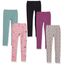 Amazon Essentials Mädchen Leggings, 5er-Pack, Purpur Punkte/Rosa Blumen/Schwarz/Türkisgrün/Weiß Streublumen, 4 Jahre