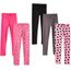 Spotted Zebra Big Girls' 5-Pack Leggings, Pink Cat, XX-Large (14)