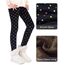 Domee Mädchen Leggings Gefüttert Thermoleggings Winter Warme Hosen 2er-Pack Sterne und Punkte 140-146 (Herstellergröße 150)