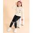 Adorel Mädchen Thermo Leggings Gefüttert Baumwolle Stickerei Winter Warm Hosen Schwarze Einzelne 104-110 EU (Herstellergröße 110)