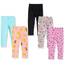 Amazon Essentials Mädchen Leggings, 5er-Pack, Aquablau/Hellrosa Früchte/Purpur Muscheln/Rosa/Schwarz, 2 Jahre