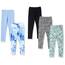 Amazon Essentials Mädchen Leggings, 5er-Pack, Aquablau/Batik/Blau/Herzen/Schwarz, 10 Jahre