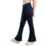 Haloumoning Mädchen Leggings Schlaghosen V Crossover Flared Yogahose Schlag Sporthose Kinder Ausgestellte Hosen für Yoga, Tanz, Laufen Dunkelblau 7-8 Jahre