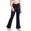 Haloumoning Mädchen Leggings Schlaghosen V Crossover Flared Yogahose Schlag Sporthose Kinder Ausgestellte Hosen für Yoga, Tanz, Laufen Dunkelblau 7-8 Jahre