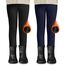 DDOBB 2er Pack Thermo Leggings Mädchen Gefütterte Winter Leggins Mit Fleece Kinder High Waist Thermounterwäsche Dicke Warm Lange Hose für Alltag(Schwarz+Navy, XL=(146-152))