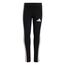 adidas Girl's Essentials 3 Stripes Leggings, Black/White, 4-5 Years