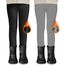 DDOBB 2er Pack Thermo Leggings Mädchen Gefütterte Winter Leggins Mit Fleece Kinder High Waist Thermounterwäsche Dicke Warm Lange Hose für Alltag(Schwarz+Hellgrau, XL=(146-152))