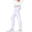 Monbessi Sportleggins Kinder Mädchen mit Handytasche Sporthose Hohe Taille Turnleggins Mädchen Lang für Gym Yoga Gymnastik(120, Weiß)