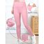 Monbessi Sportleggins Kinder Mädchen mit Handytasche Sporthose Hohe Taille Turnleggins Mädchen Lang für Gym Yoga Gymnastik(150, Rosa)