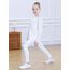 Monbessi Sportleggins Kinder Mädchen mit Handytasche Sporthose Hohe Taille Turnleggins Mädchen Lang für Gym Yoga Gymnastik(160, Weiß)