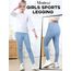 Monbessi Sportleggins Kinder Mädchen mit Handytasche Sporthose Hohe Taille Turnleggins Mädchen Lang für Gym Yoga Gymnastik(120, Blau)