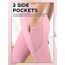 Monbessi Sportleggins Kinder Mädchen mit Handytasche Sporthose Hohe Taille Turnleggins Mädchen Lang für Gym Yoga Gymnastik(130, Rosa)