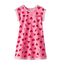VIKITA Kleider Mädchen Kurzarm Kleid Baumwolle Bunt Print Stickerei Sommer Kleidung MS0320 6T