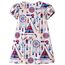VIKITA Kleider Mädchen Kurzarm Kleid Baumwolle Bunt Print Stickerei Sommer Kleidung SH5829 8T