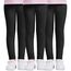 DDOBB Leggings Mädchen, High Waist Leggins Kinder Sportleggins Lange 3er-Pack, Weich Elastisch Basic Sporthose Blickdichte Hose für Tanz Yoga Alltag(Schwarz*3, M=(6-8 Jahre))