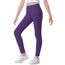 Auranso Leggings Mädchen Sport Baumwolle Kinder Hosen Lange Blickdicht 122-128 Lila