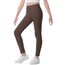 Auranso Leggings Mädchen Sport Baumwolle Kinder Hosen Lange Blickdicht 134-140 Braun