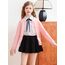 Soudittur Strickjacke Mädchen Basic Kinder Cardigan Lange Ärmel Baumwollstrickpullover Schuluniform mit Knöpfen 140 (DE/NL/SE/PL, Alter, 8 Jahre, 9 Jahre, Regular, Rosa)