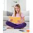Auranso Leggings Mädchen Sport Baumwolle Kinder Hosen Lange Blickdicht 116-122 Lila