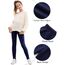 Domee Mädchen Thermo Leggings Gefütterte Hose Winter Warme Baumwolle 2er-Pack Schwarz Und Marineblau 146-152 (Herstellergröße 160)