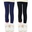 Domee Mädchen Thermo Leggings Gefütterte Hose Winter Warme Baumwolle 2er-Pack Schwarz Und Marineblau 146-152 (Herstellergröße 160)