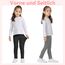 AMIYOYO 2er Pack Mädchen Leggings High Waist Lang Sportsleggins Weiche Sport Leggings Elastisch Fitness Hose Bequem Tanzhose Basic für Kinder