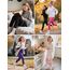 KEREDA 3er-Pack Leggings Mädchen Sporthose Kinder Baumwolle Sport Hose Teenager Turnhose Lang Rosarot/Rosa/Dunkelviolett 122-128