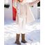 Domee Mädchen Thermo Leggings Gefütterte Hosen Winter Warme Baumwolle Weiß 134 (Herstellergröße 140)